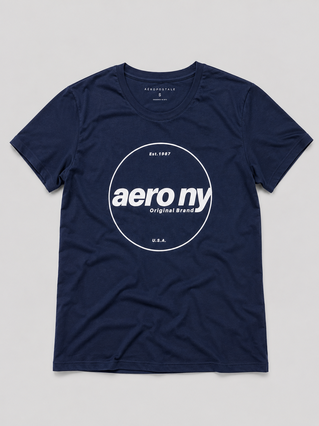 Camiseta Para Hombre Aero Level 1 Graphic Tees Cadet Navy 2168