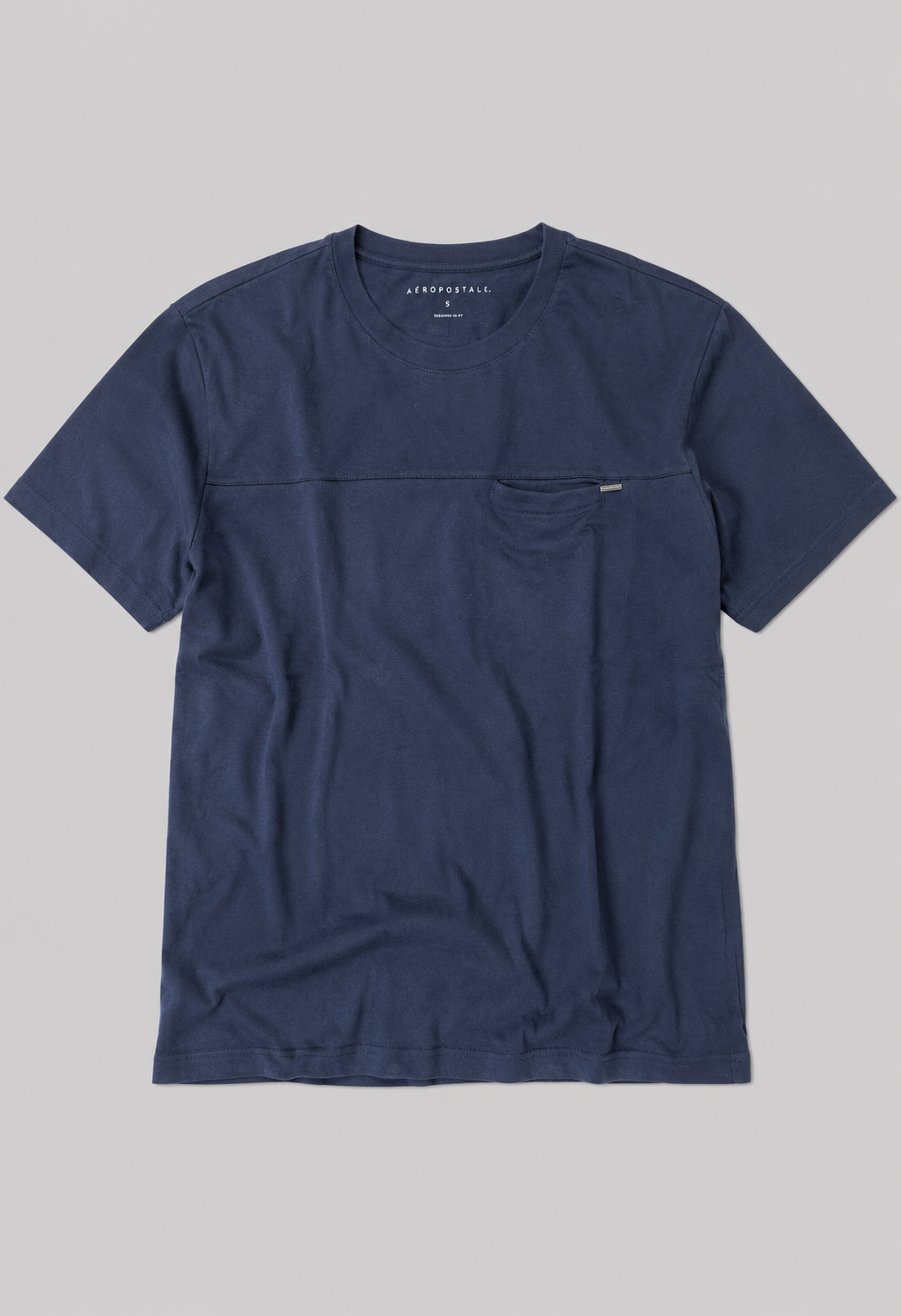 Camiseta Para Hombre Aero BC SS Knits Cadet Navy Relax 2249