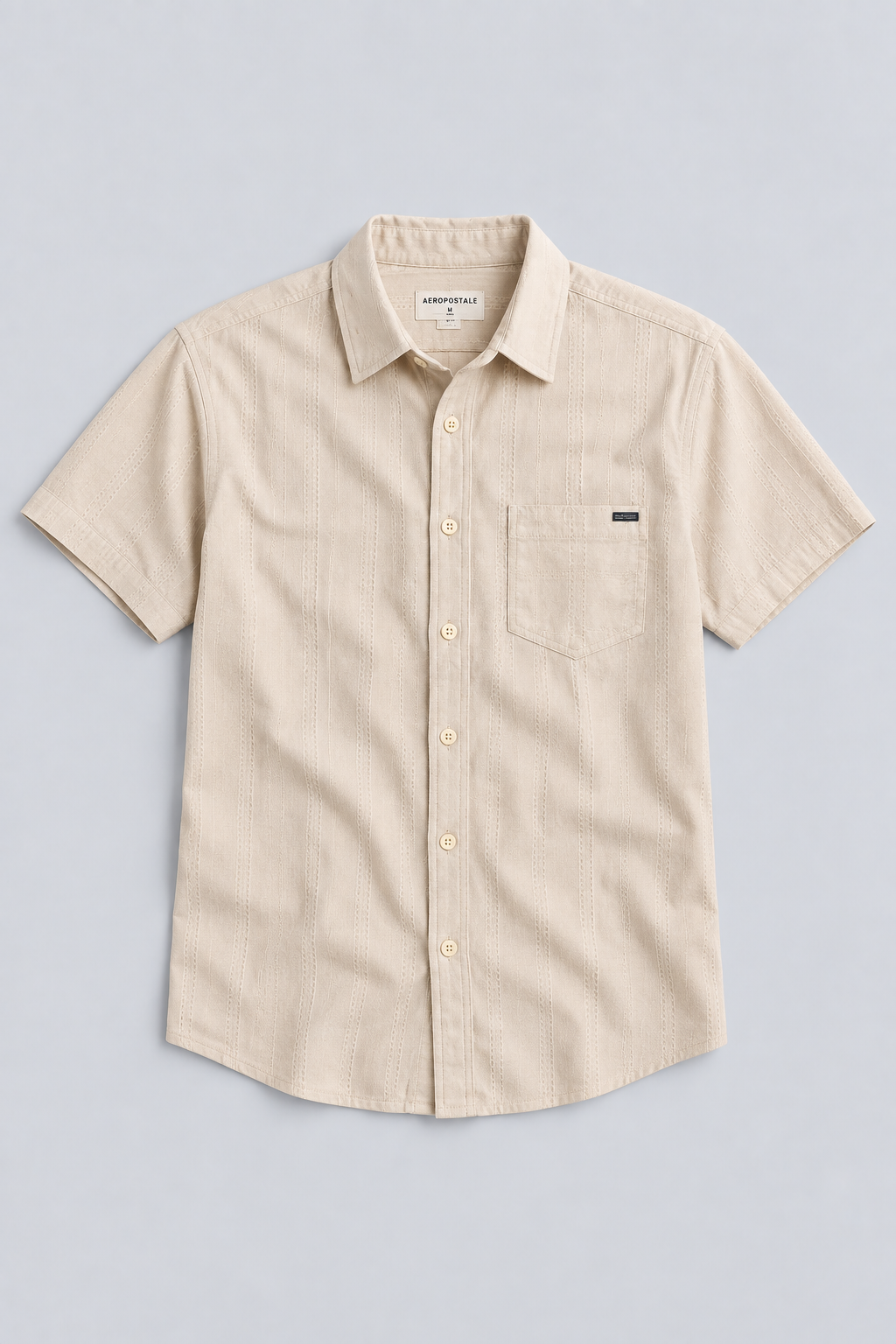 Camisa Para Hombre Aero Guys SS Woven Shirts Egret 9859