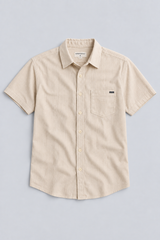Camisa Para Hombre Aero Guys SS Woven Shirts Egret 9859