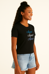 Camiseta Para Mujer Aero Graphic Level 2 Dark Black 6997