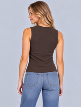 Top Para Mujer Aero Girls Vests Hot Chocolate 4285