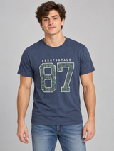 Camiseta Para Hombre Aero Level 2 Graphic Tees Cadet Navy 6279