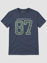 Camiseta Para Hombre Aero Level 2 Graphic Tees Cadet Navy 6279