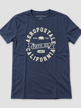 Camiseta Para Hombre Aero Level 2 Graphic Tees Cadet Navy 6249