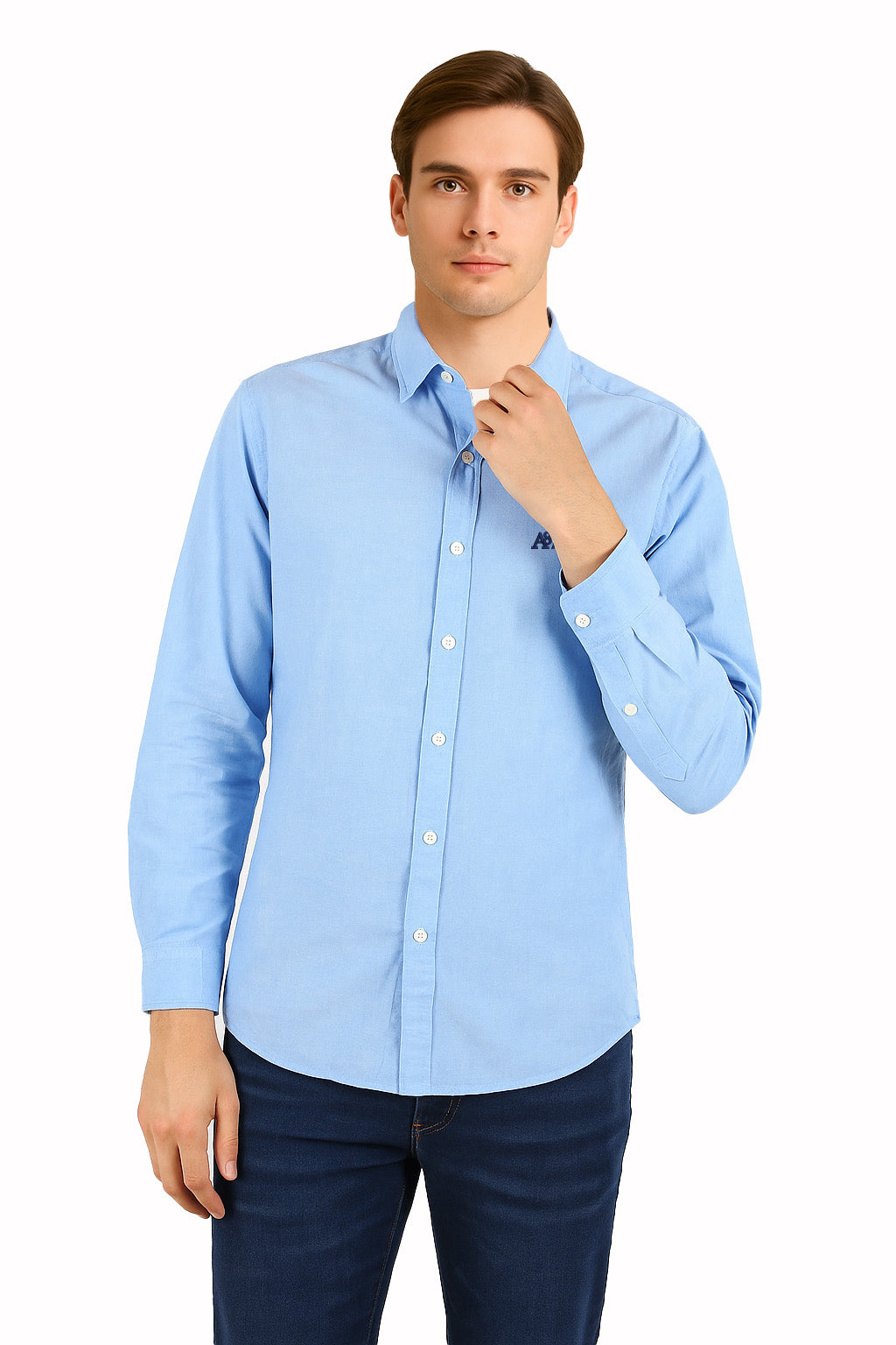 Camisa Para Hombre Aero Guys LS Woven Shirts Cadet Navy 8771