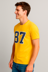Camiseta Para Hombre Aero Level 1 Graphic Tees Brigth Gold 6216
