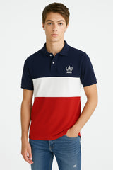 Camiseta Polo Para Hombre Aero Guys Ss Novelty Tango Red 8848
