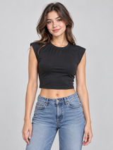 Top Para Mujer Aero Girls Fashion Ss Dark Black 3620