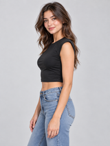 Top Para Mujer Aero Girls Fashion Ss Dark Black 3620