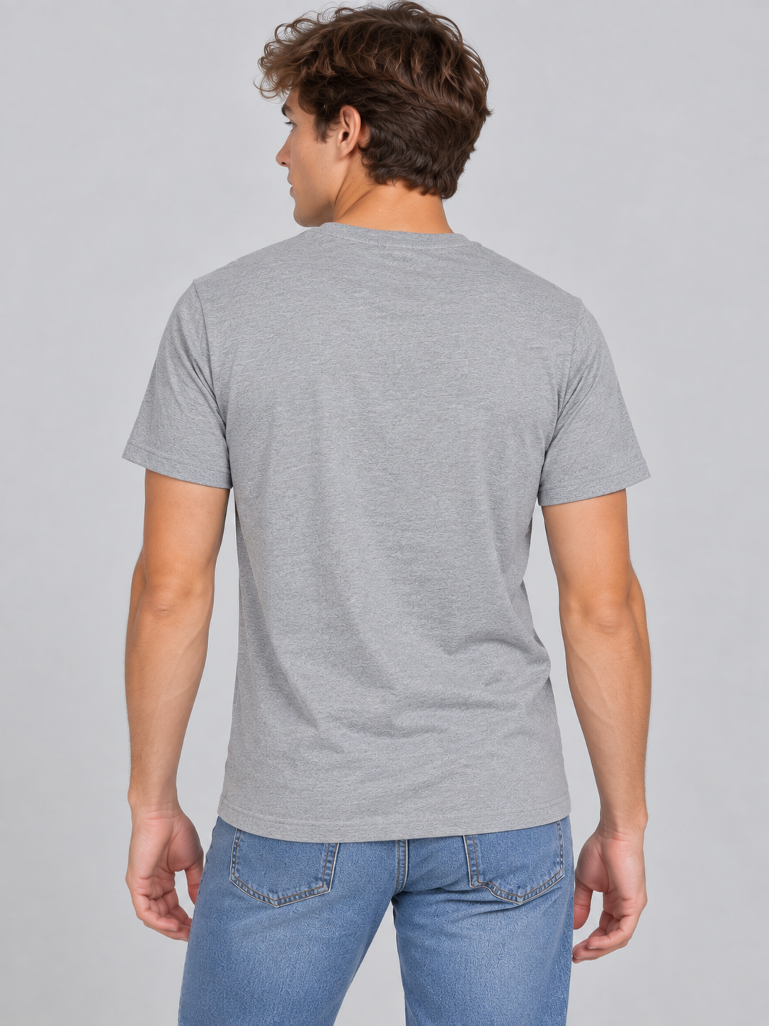 Camiseta Para Hombre Aero Level 2 Graphic Tees Light Heather Grey 5600