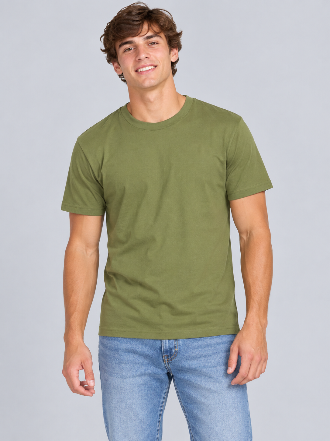 Camiseta Básica Para Hombre Aero Bc Ss Knits Green Gables 5961