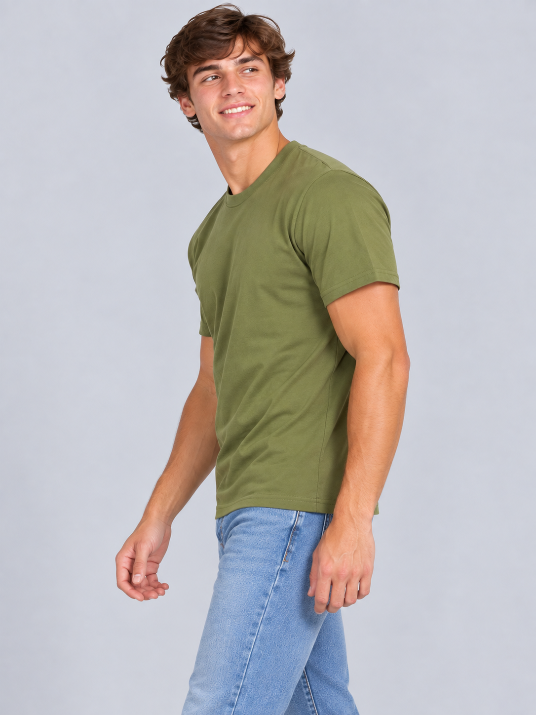 Camiseta Básica Para Hombre Aero Bc Ss Knits Green Gables 5961