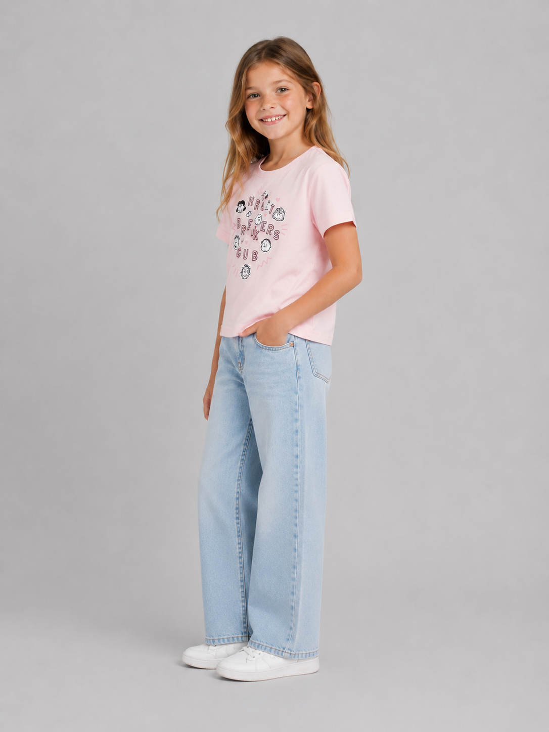 Camiseta de manga corta Kids Peanuts G SS Level 2 Graphics Pink Relax PEANUTS356