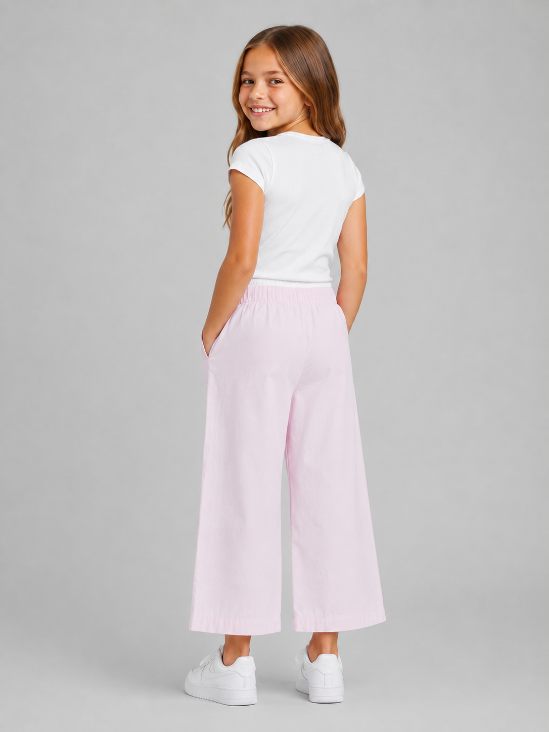 Pantalón Kids Aero G Woven Flare Pant Pink Wide Leg 1166