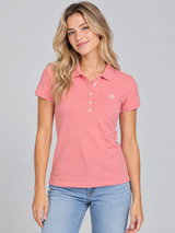 Camiseta Polo Para Mujer Aero Solid Polo Pink sunset neon 4164