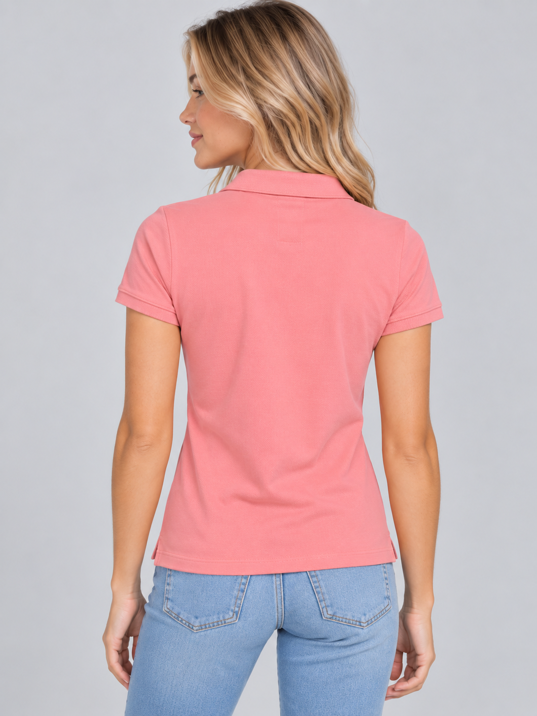 Camiseta Polo Para Mujer Aero Solid Polo Pink sunset neon 4164