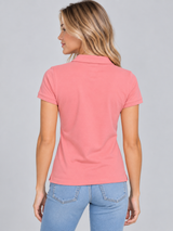 Camiseta Polo Para Mujer Aero Solid Polo Pink sunset neon 4164