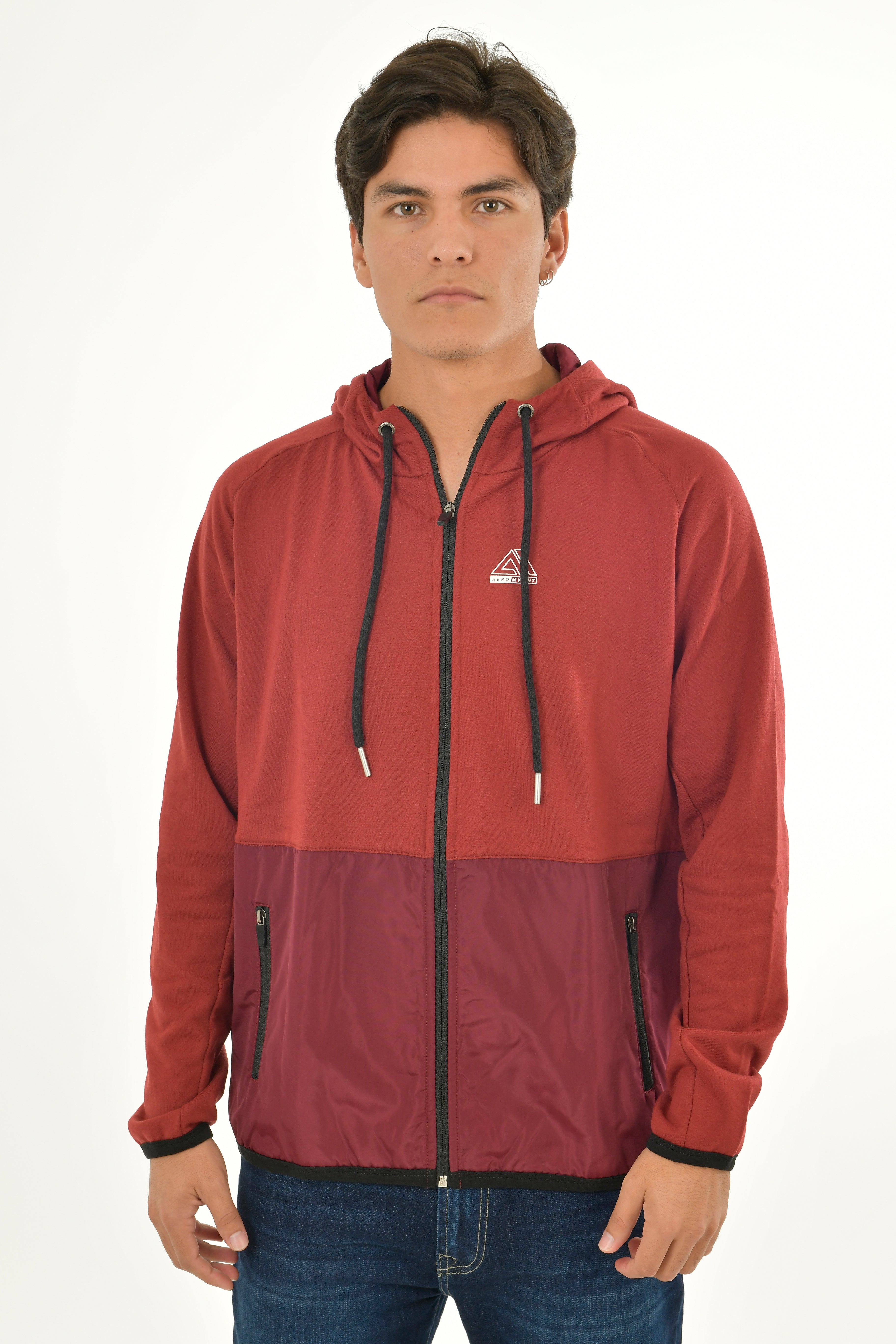 Aero Guys Full Zip Hoodies Rio Red 2543