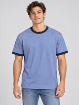 Camiseta Para Hombre Aero Bc Ss Knits Bijou Blue Relaxed 1597