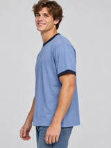 Camiseta Para Hombre Aero Bc Ss Knits Bijou Blue Relaxed 1597