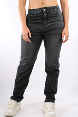 Jean Para Mujer Aero Girls Denim Core Straight Dark Black 9315