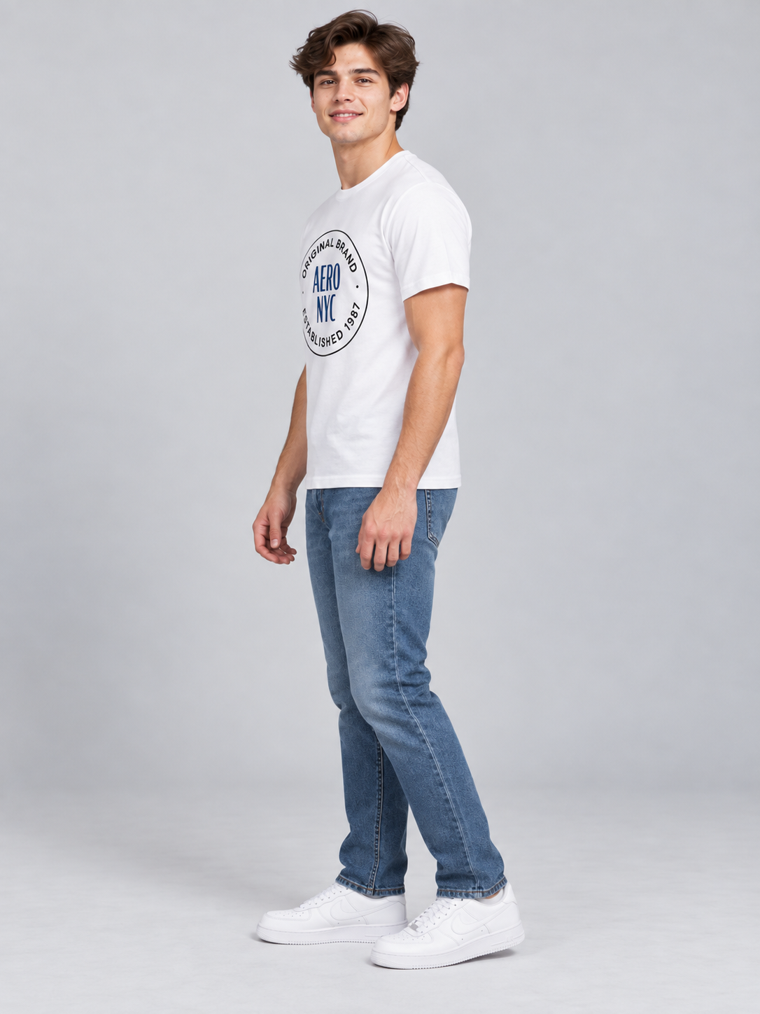 Camiseta Para Hombre Aero Level 2 Graphic Tees Birch 1386