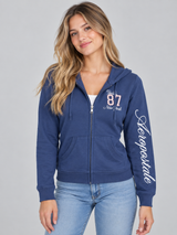 Buzo Para Mujer Aero Girls Fleece Zip Front Naval Blue 3864