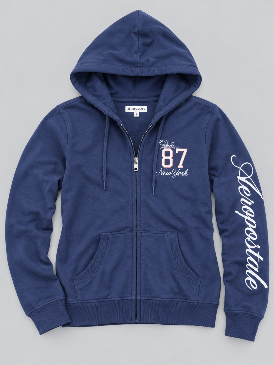 Buzo Para Mujer Aero Girls Fleece Zip Front Naval Blue 3864