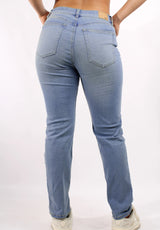 Jean Para Mujer Aero Girls Fashion Basic Straight Ligth Wash 9547