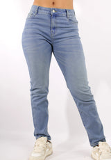Jean Para Mujer Aero Girls Fashion Basic Straight Ligth Wash 9547