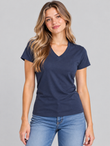 Camiseta Para Mujer Aero Girls Solid Ss Cadet Navy 6505