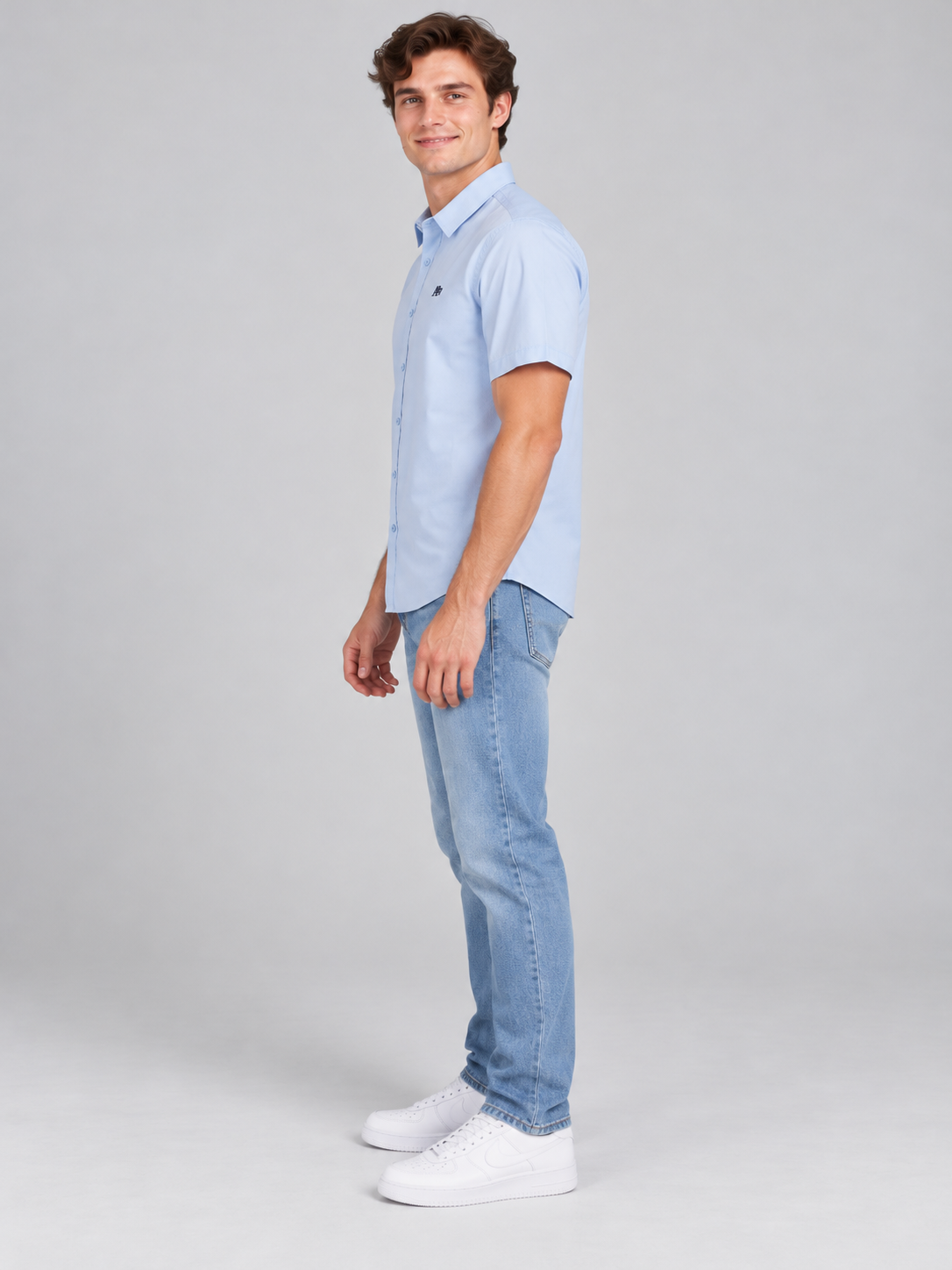 Camisa Para Hombre Aero Guys Ss Woven Shirts Kentucky Blue 1440