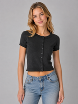 Buzo Para Mujer Aero Girls Pattern SS Dark Black 4135