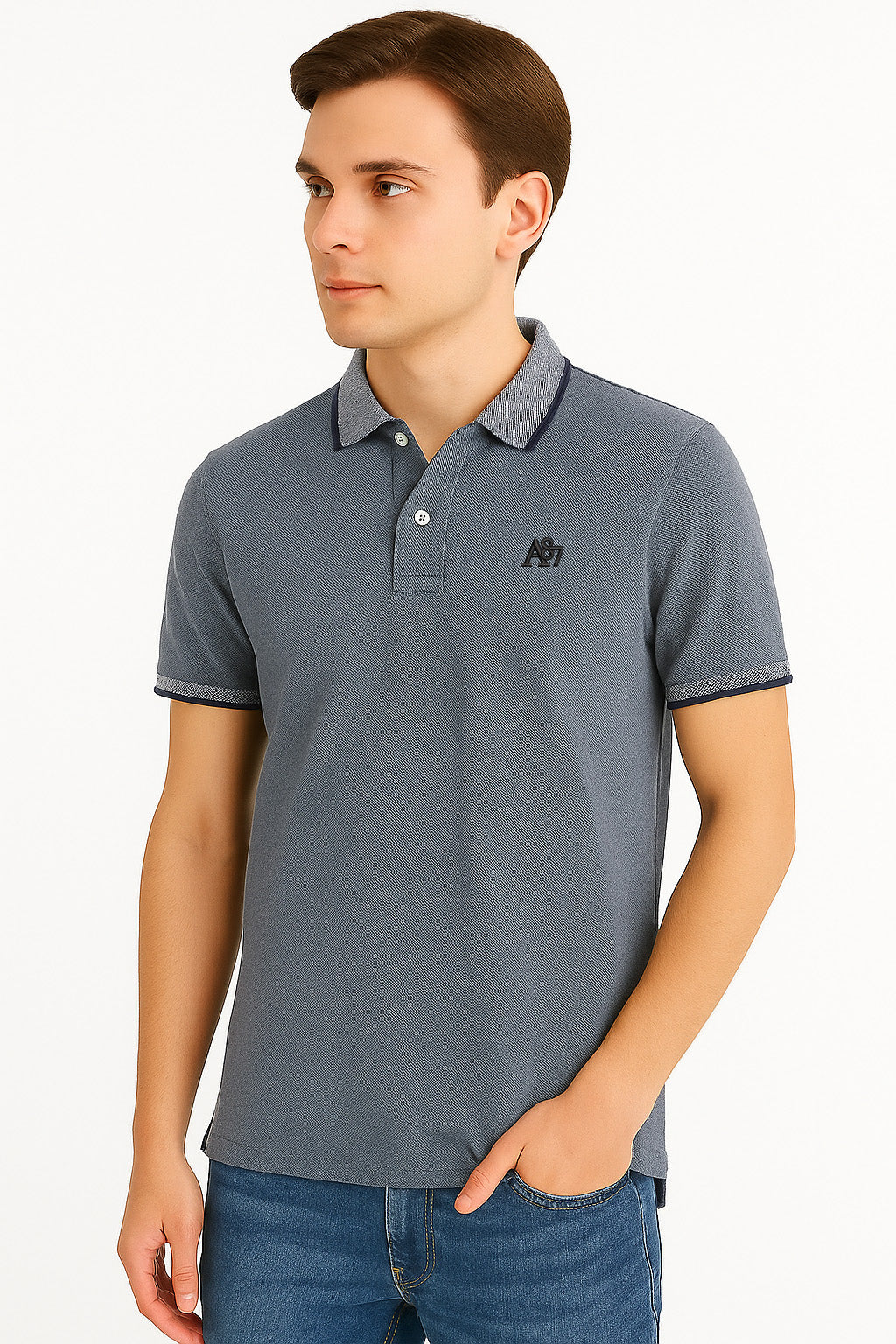 Camiseta Polo Para Hombre Aero Guys SS Novelty Polo Cadet Navy 9834