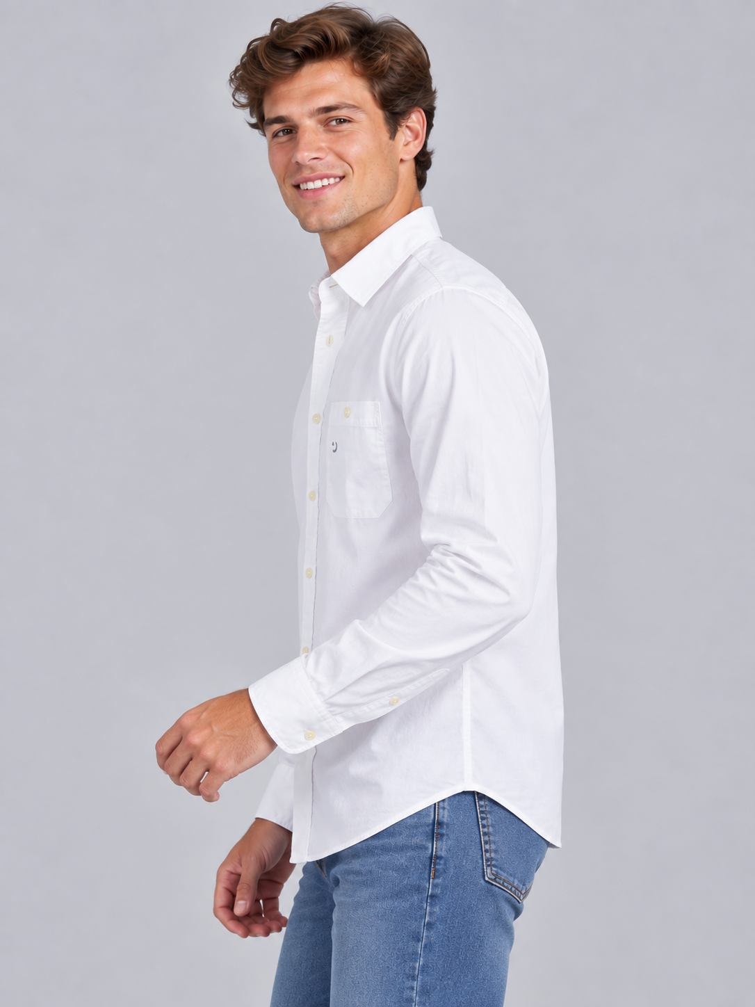 Camisa Para Hombre Aero Guys Ls Woven Shirts Bleach 9962
