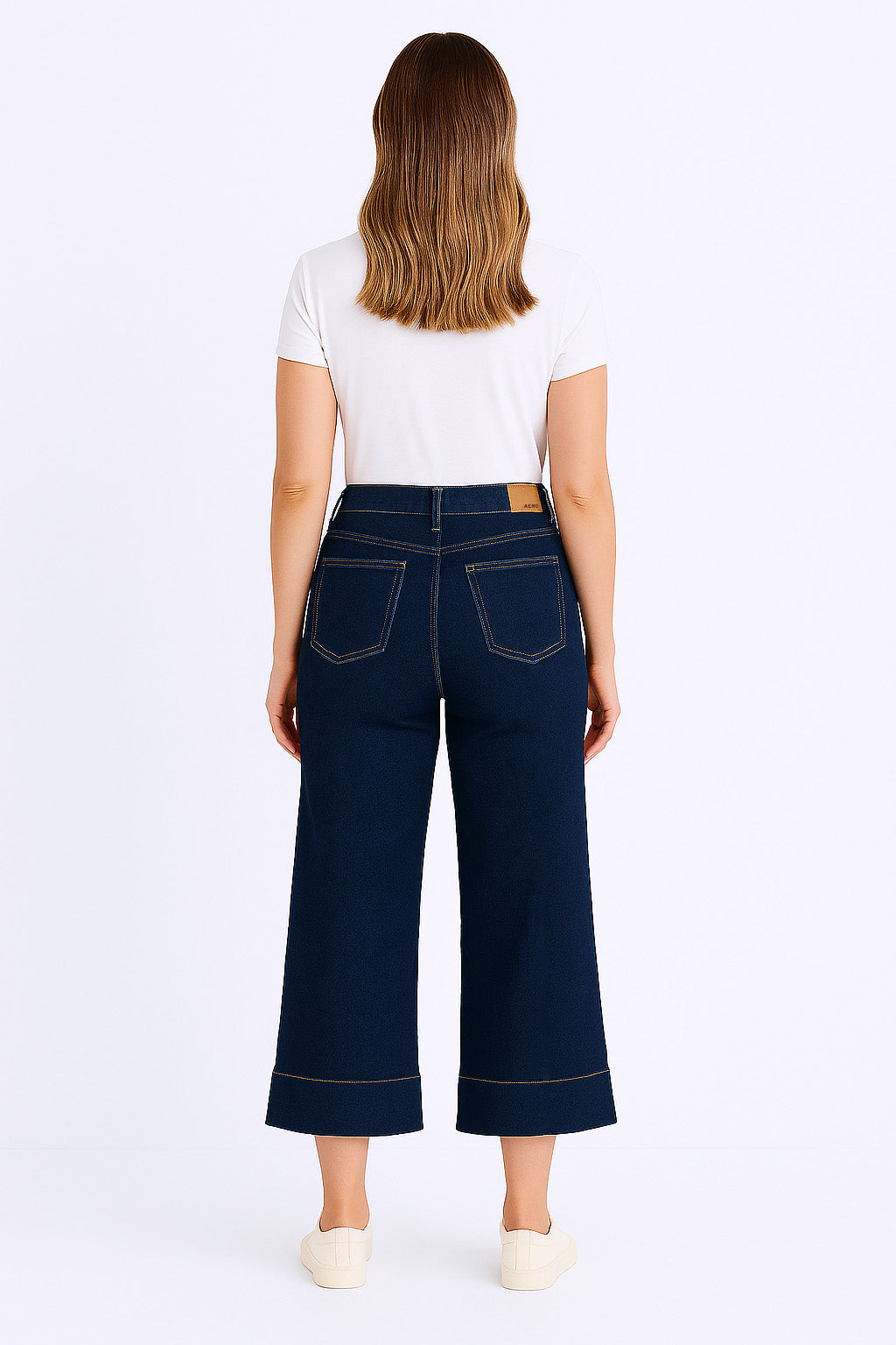 Jean Para Mujer Aero Girls Denim Fashion Wide Leg Dark Wash 9984