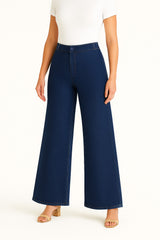 Jean Para Mujer Aero Girls  Denim Fashion Wide Leg Dark Wash 9989