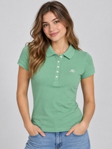 Camiseta Polo Para Mujer Aero Solid Polo Hedge Green 4164
