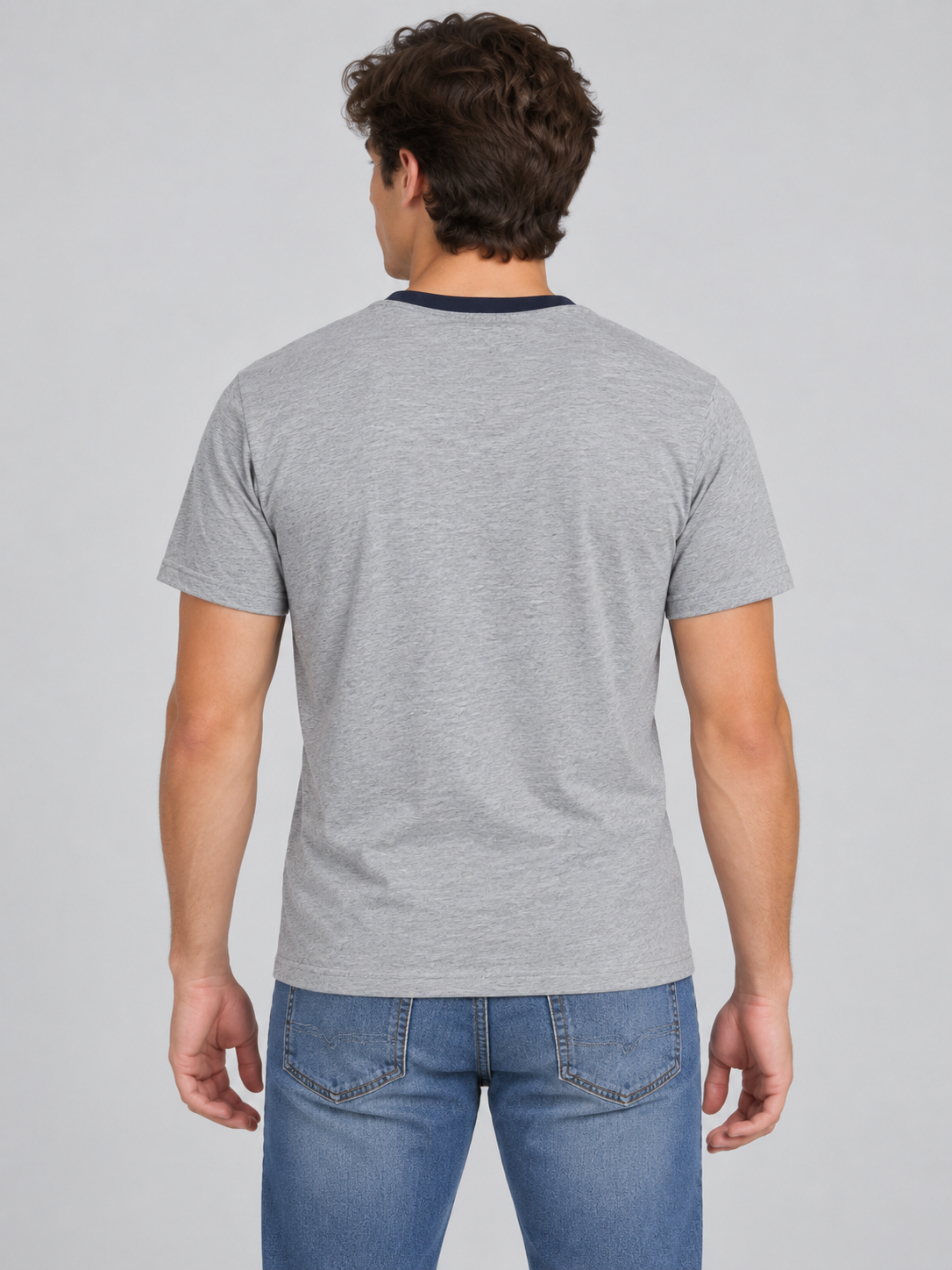 Camiseta Para Hombre Aero Level 2 Graphic Tees Light Heather Grey 5604