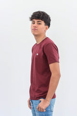 Camiseta Basica Para Hombre Vino Tinto Aero Guys Ss Tees  4240