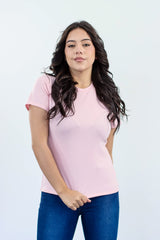 Camiseta Basica Para Mujer Rosada Aero Girls Solid Ss 4204