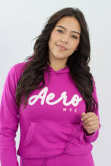 Buzo Para Mujer Fucsia Aero Girls Fleec Pop Over 2568