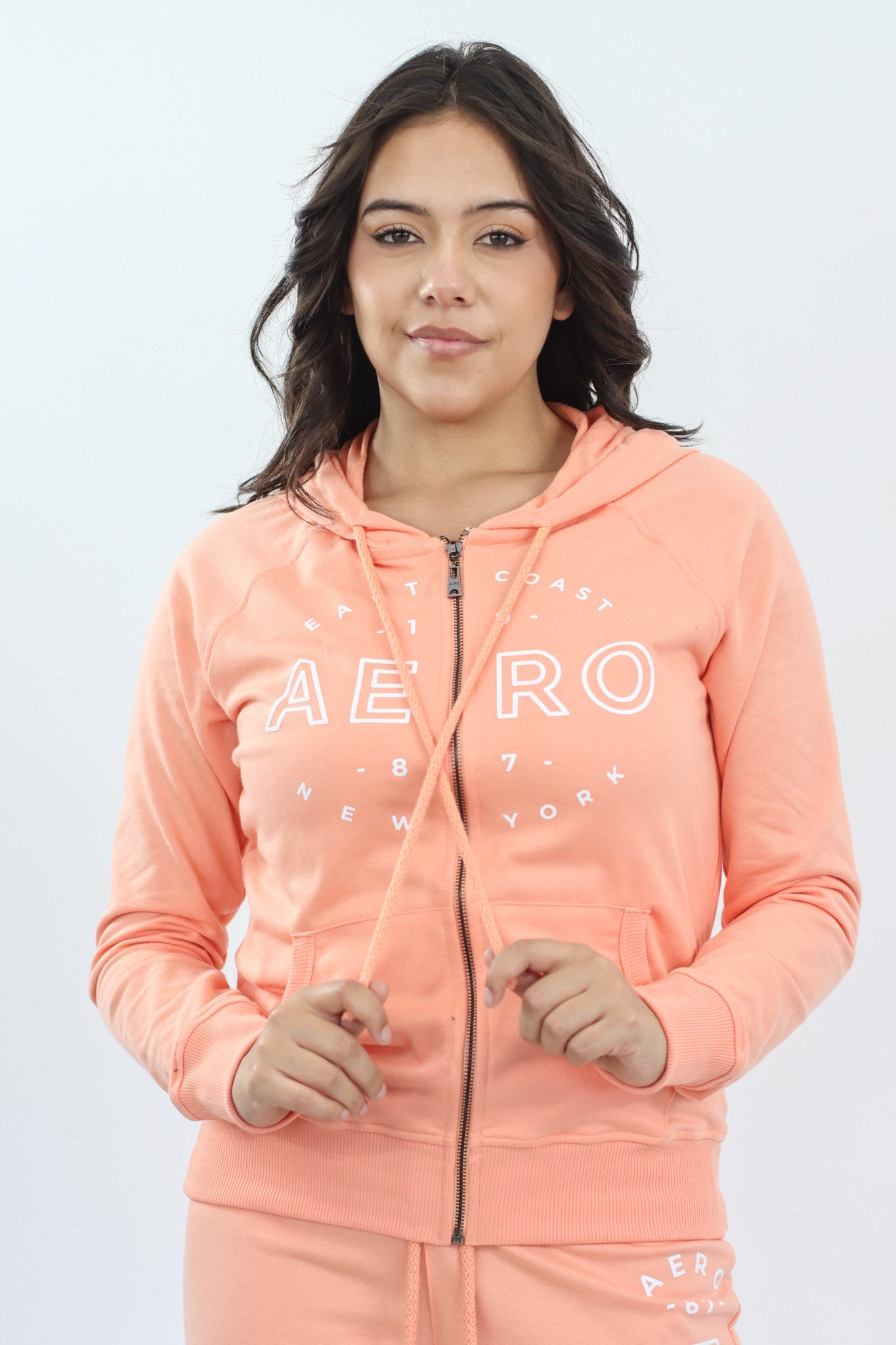 Buzo Para Mujer Naranja Aero Girls Fleece Zip Front  2641