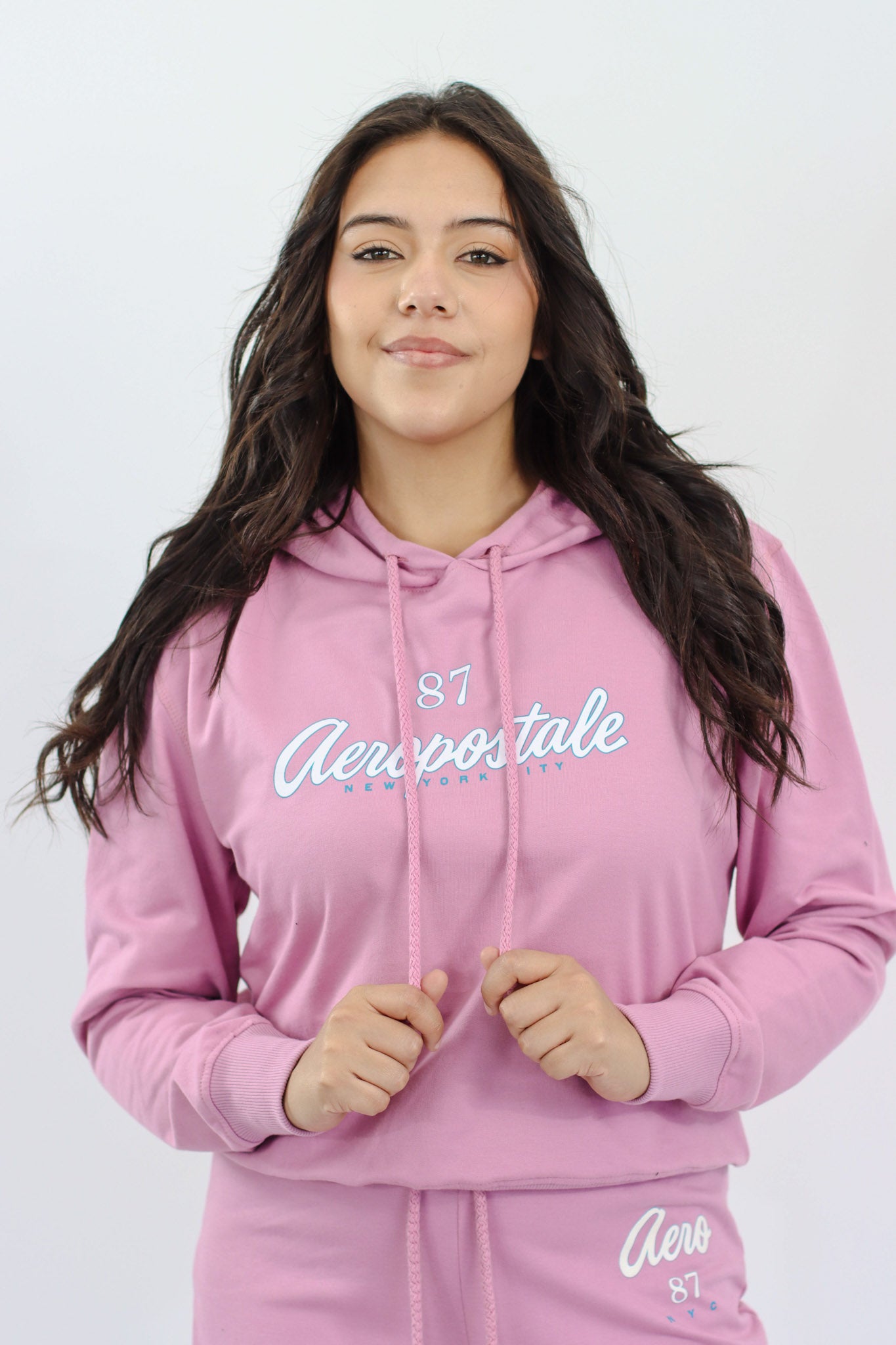 Rosa Aero Ropa Mujer Buzo Para Mujer Rosado Aero Girls Fleec Pop