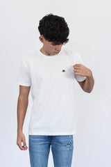 Camiseta Basica Para Hombre Blanca Aero Guys Ss Tees 4240