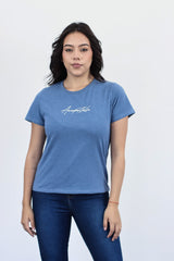 Camiseta Para Mujer Azul Aero Graphic Level 1 5830