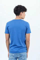 Camiseta Basica Para Hombre Azul Aero Guys Ss Tees  4240