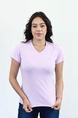 Camiseta Basica Para Mujer Morada Aero Girls Solid Ss 4208