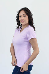 Camiseta Basica Para Mujer Morada Aero Girls Solid Ss 4208